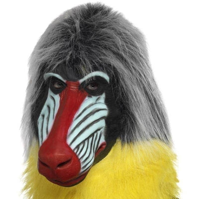 Baboon Mask Adult Grey_1