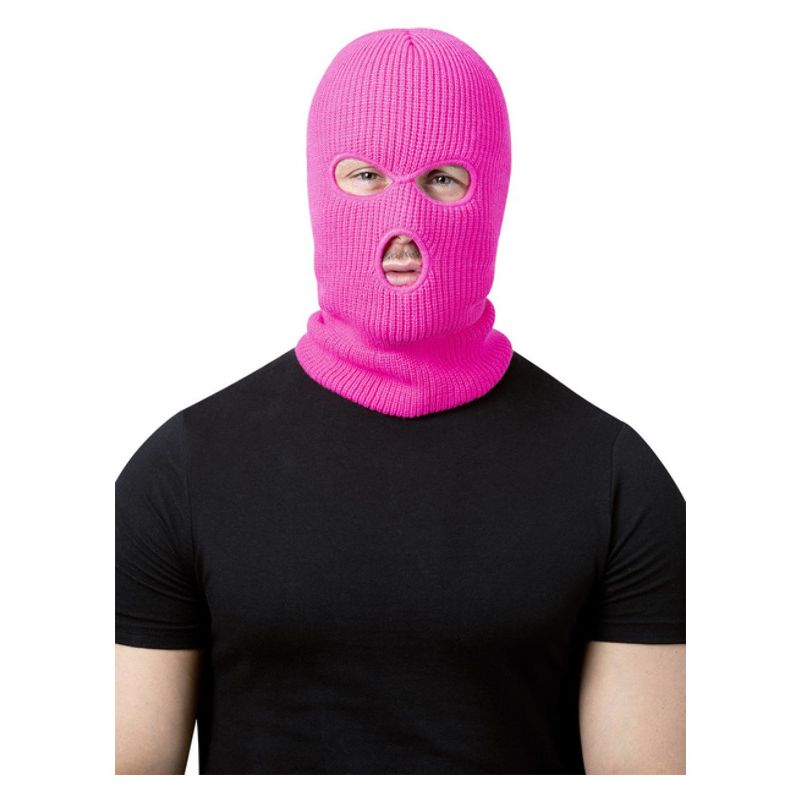 Balaclava Ski Mask Neon Pink Adult – Mad Distribution Costumes Australia