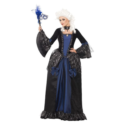 Baroque Beauty Masquerade Costume Black Adult_1