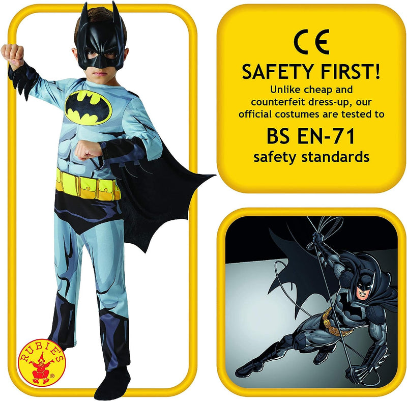 Batman Costume Classic Boys Comic Book Grey Batsuit_5