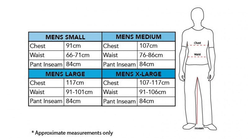 Size Chart Batman Dark Knight Mens Costume