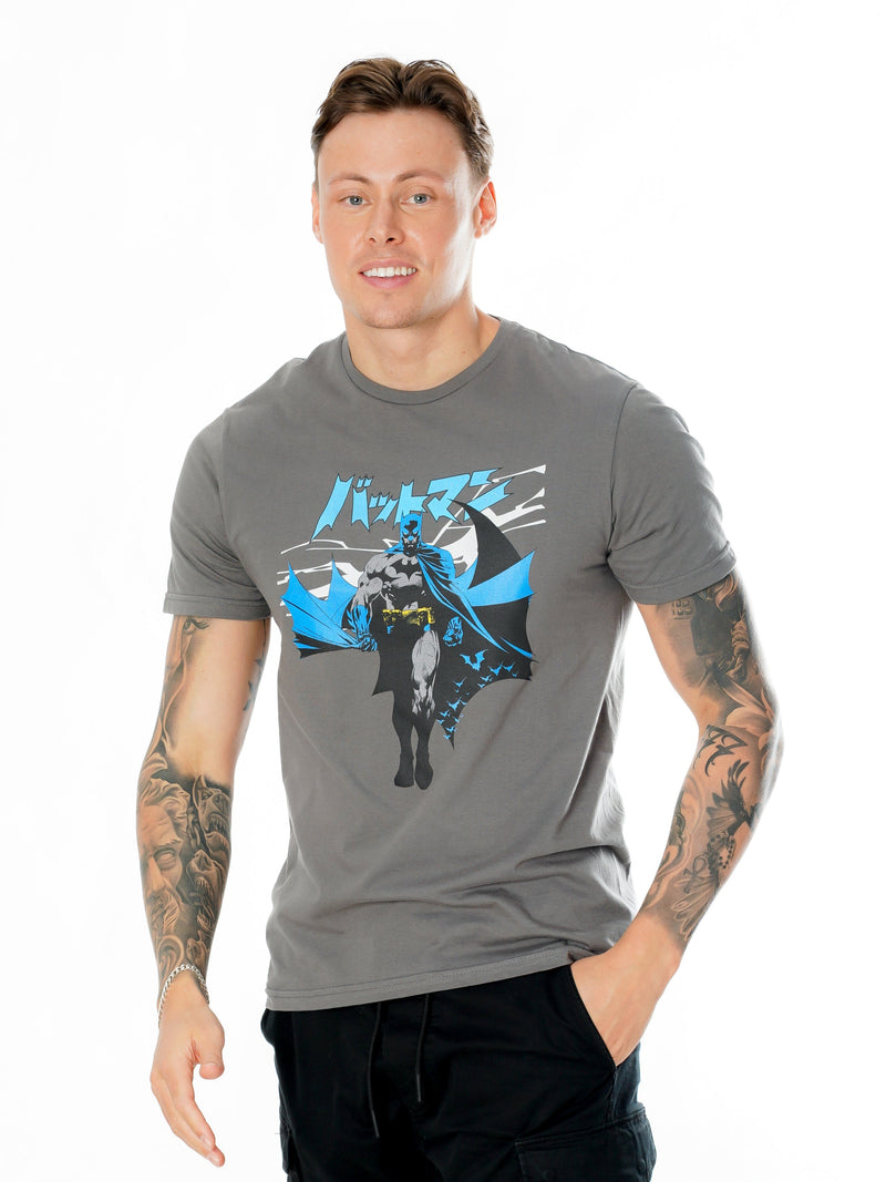 Batman Manga Cape Grey T-Shirt_5