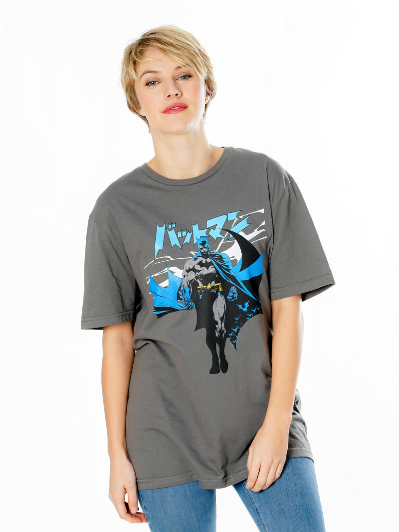 Batman Manga Cape Grey T-Shirt_1