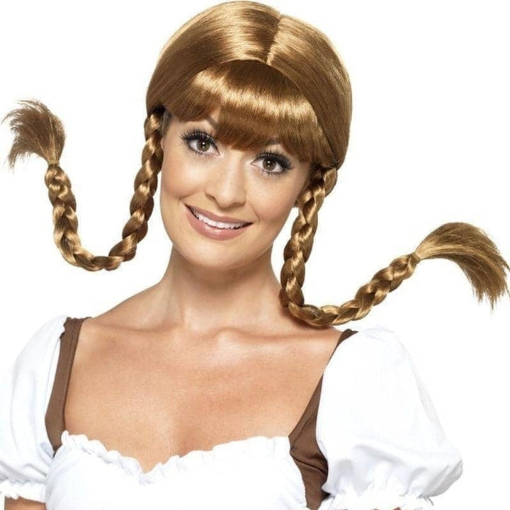 Bavarian Babe Wig Plaited Adult Brown Bavarian Babe Wig Plaited Adult Brown
