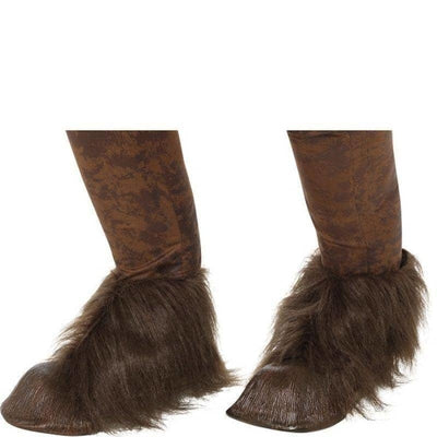 Beast Krampus Demon Hoof Shoe Covers Adult Brown_1