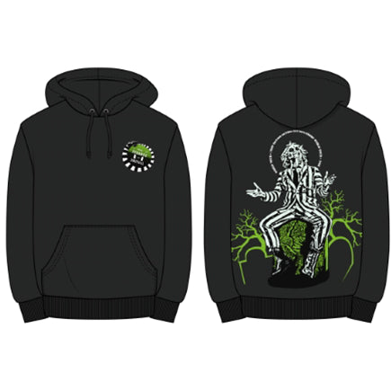 Beetlejuice Adult Unisex Black Front Back World Tour Hoodie_1