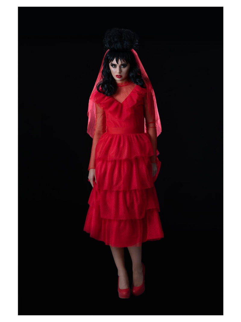 Beetlejuice Lydia Bride Costume Red Wedding Dress_3