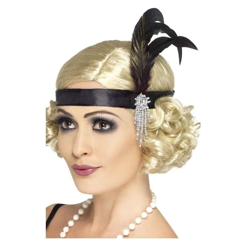 Size Chart Black Satin Charleston Headband Adult