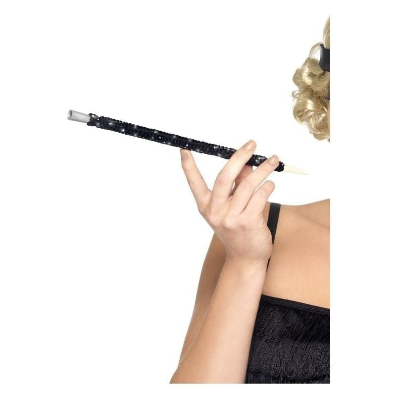 Size Chart Black Sequinned Cigarette Holder Adult