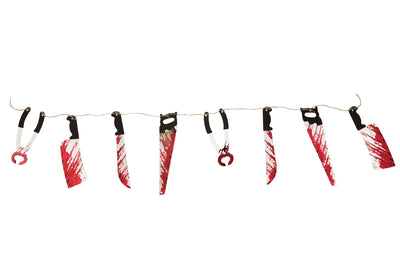 Bloody Weapon Garland 10pcs Halloween Items Unisex_1