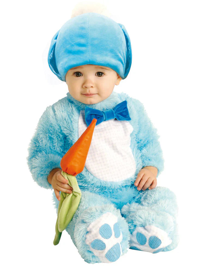 Blue Bunny Infant Costume Blue Fuzzy Romper Mad Distribution Costumes Australia