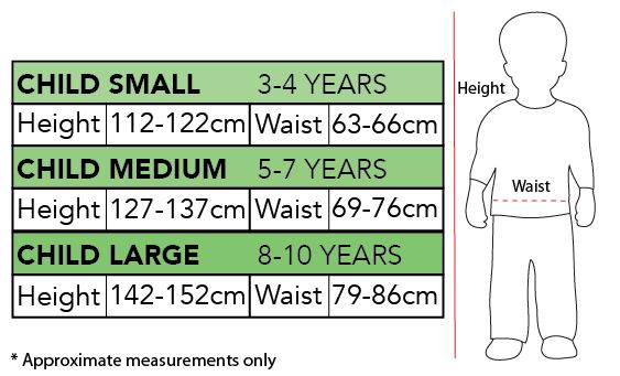 Size Chart Boba Fett Costume Child Star Wars Bounty Hunter