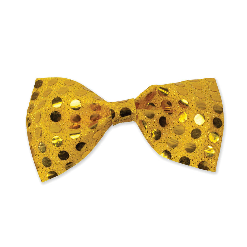 Bow Tie Sequin Gold Costume Accessory_1