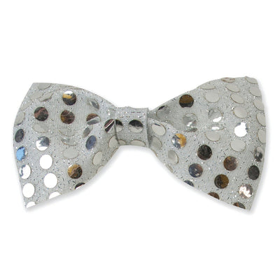 Bow Tie Sequin Silver Costume Accessory_1