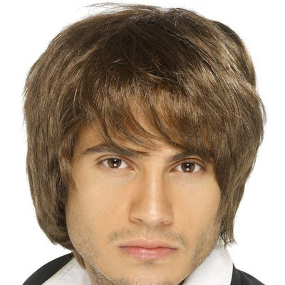 Boy Band Wig Adult Brown_1