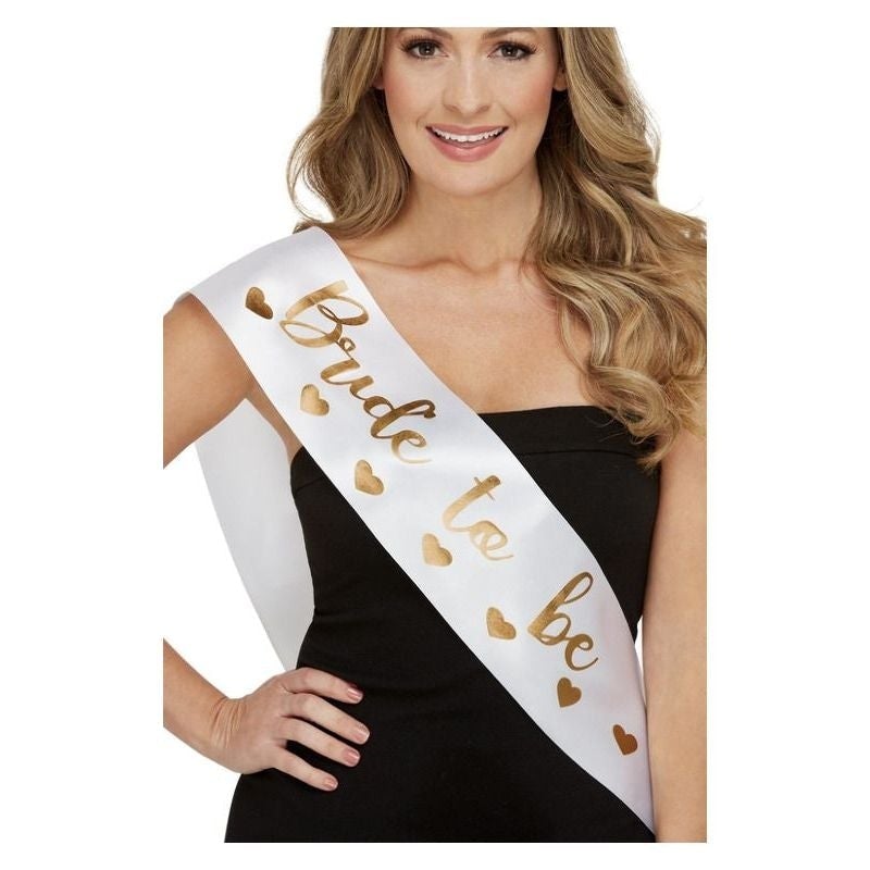 Bride To Be Sash White with Gold Lettering – Mad Distribution Costumes ...