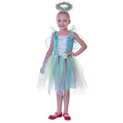 Girls Angel Kit Wings & Halo Childrens Costume Female Halloween_1 CC002