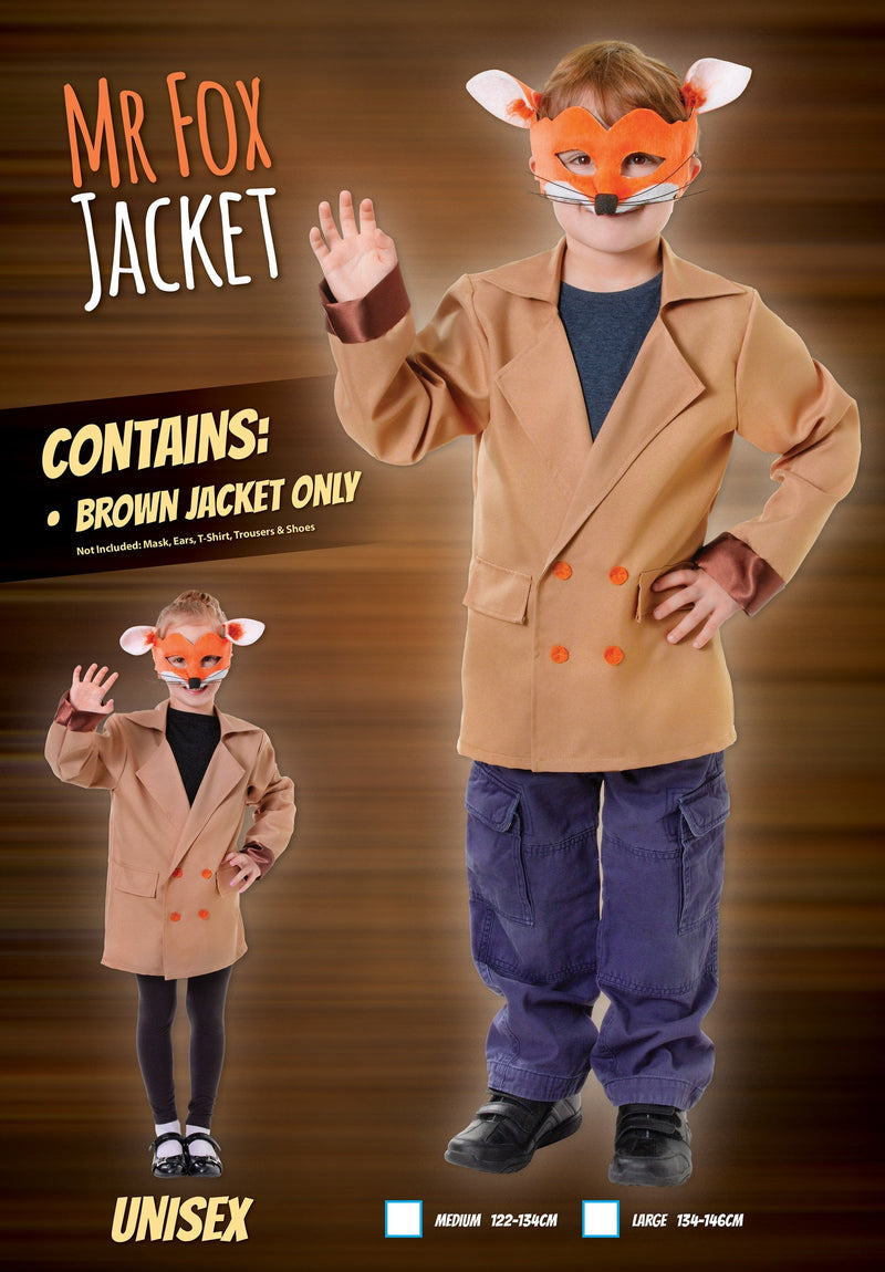 Fox Jacket Medium Childrens Costume Male To Fit Child Of Height 122cm 134cm