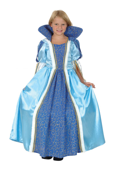 Girls Blue Princess Medium Childrens Costume Female 7- 9 Years Halloween_1 CC755