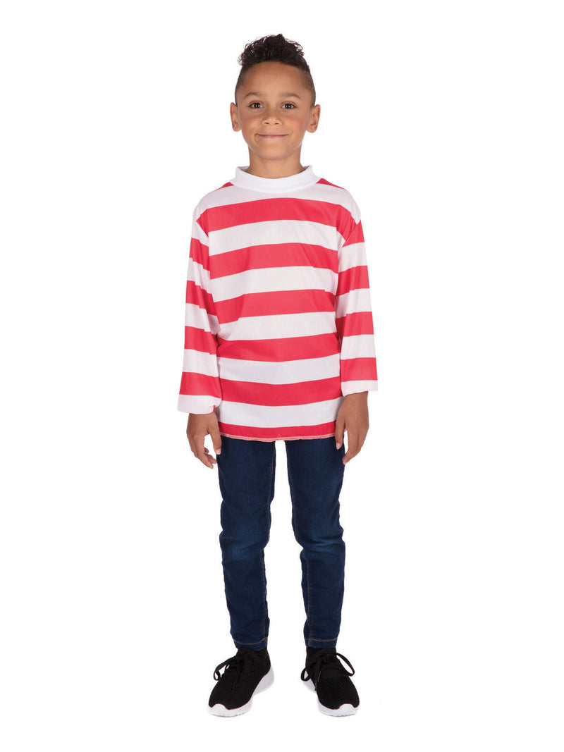 Striped Top Red/White (Unisex) Childrens Costume