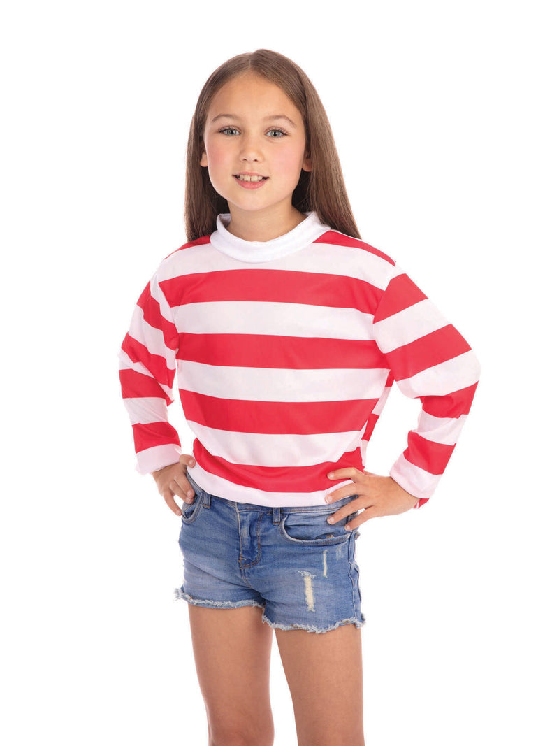 Striped Top Red/White (Unisex) Childrens Costume