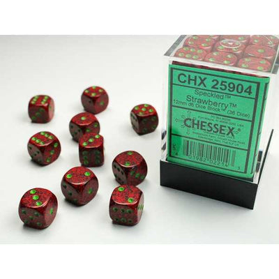 d6 Dice: Set of 36 - Speckled Strawberry