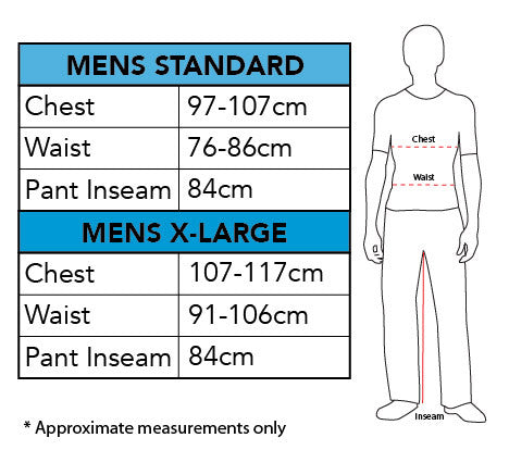 Size Chart Captain America Costume Falcon Sam Wilson