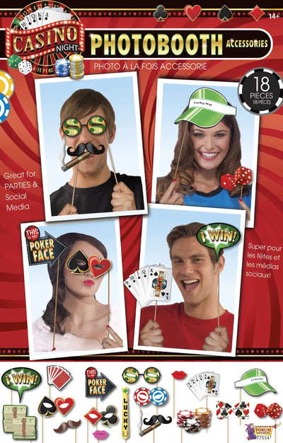 Casino Photobooth Kit 18pc Party Decoration_1