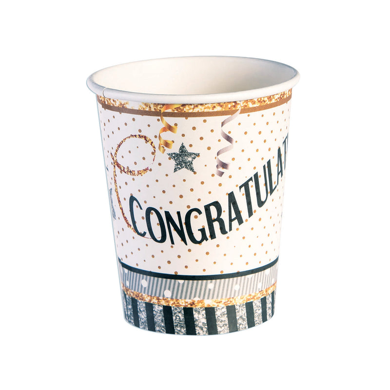 Congratulations Cup 266ml Graduation Party 8 Cups – Mad Distribution ...