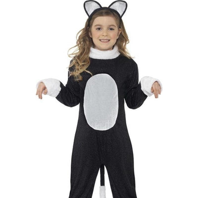 Cool Cat Costume Kids Black White_1