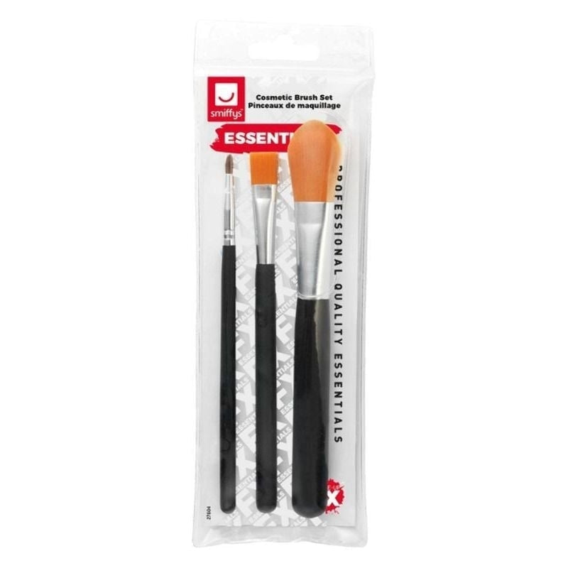 Size Chart Cosmetic Brush Set Pack Of 3 Adult Black