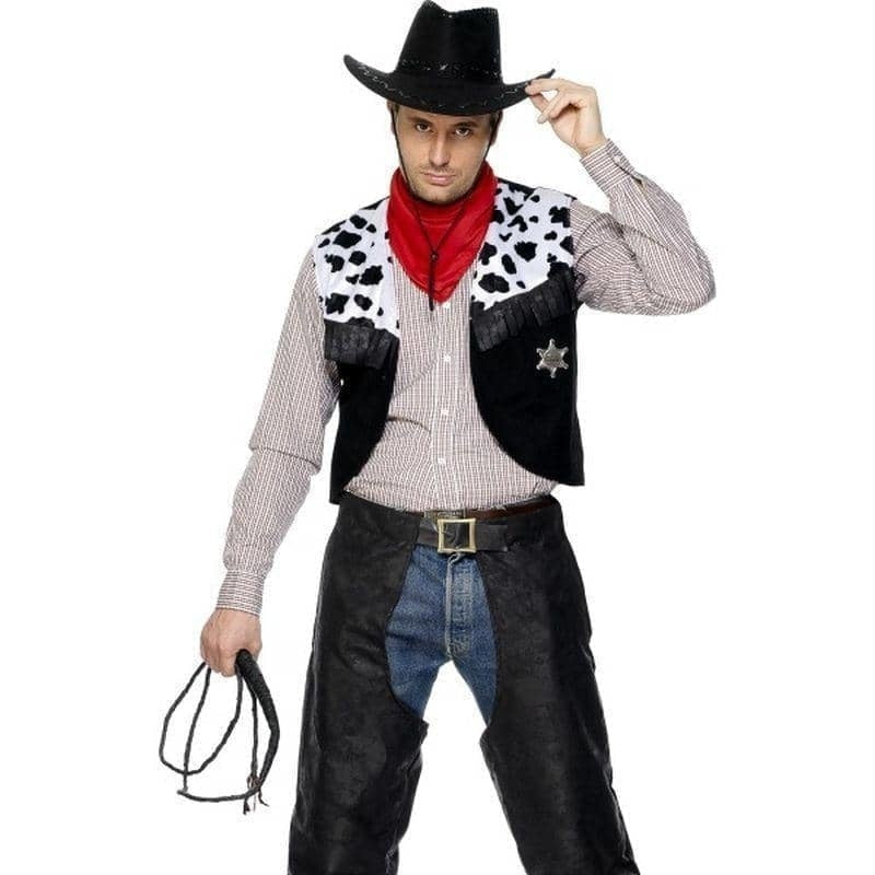 Cowboy Costume Adult Black_1