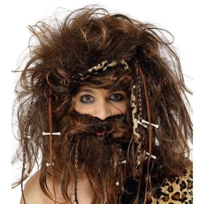 Crazy Caveman Set Adult Brown_1