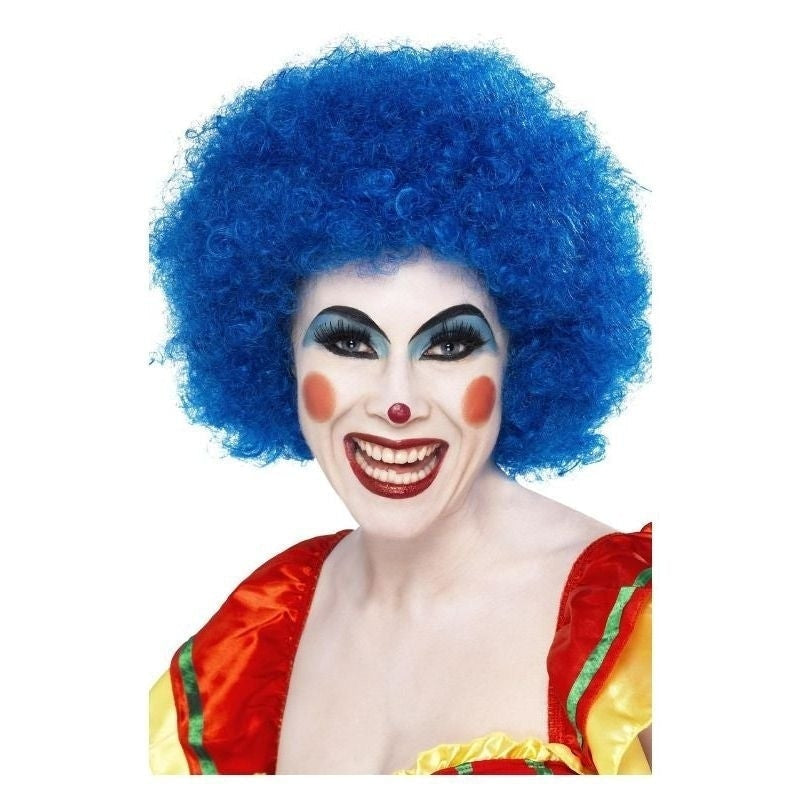 Crazy Clown Wig Adult Blue_2