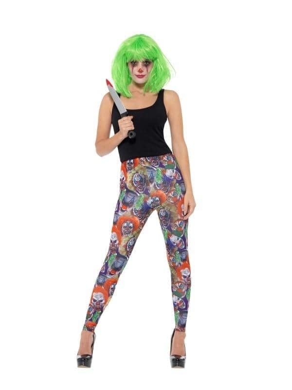 Creepy Clown Leggings Adult Multi_1