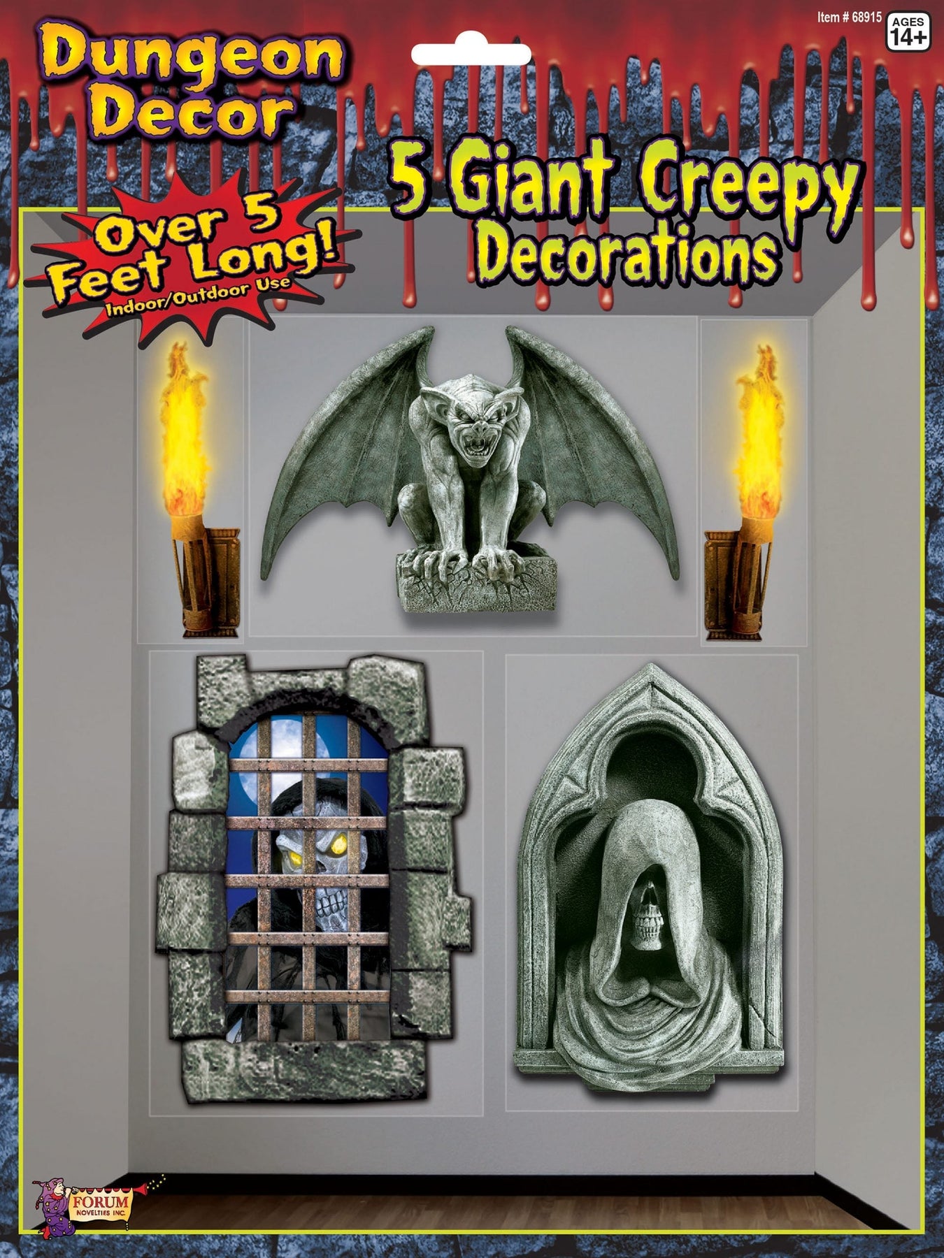 Creepy Giant Wall Decoration Halloween Items Unisex – Mad Distribution ...