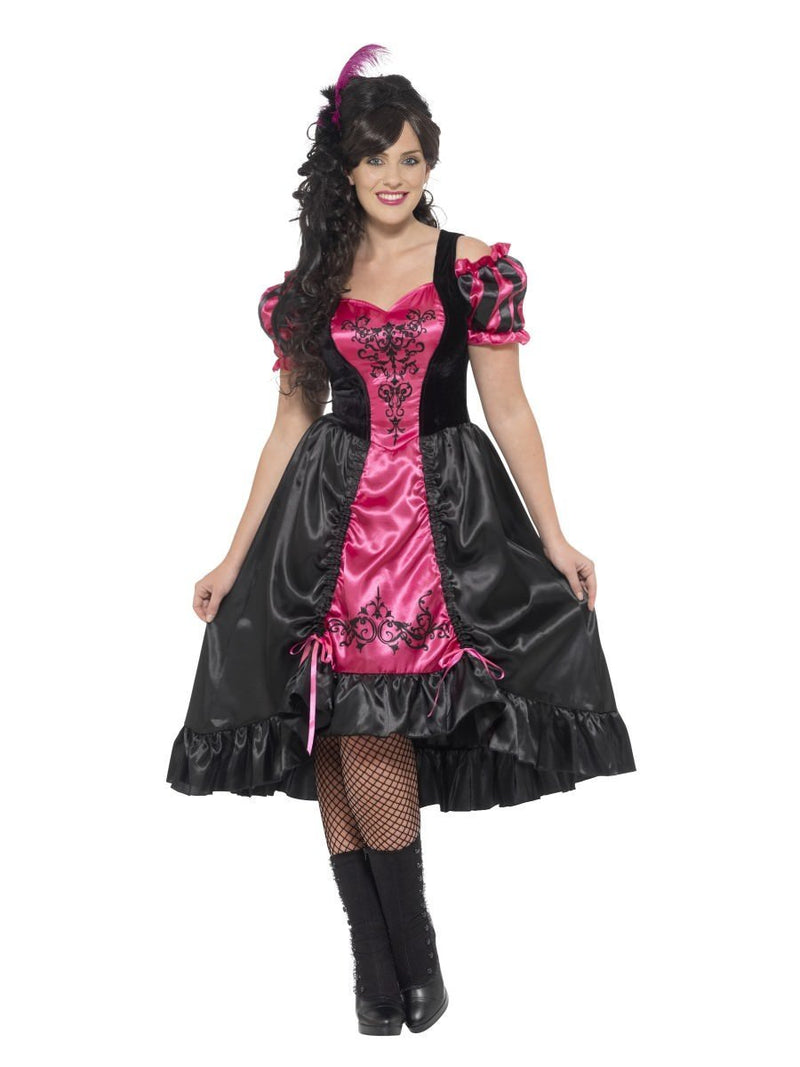 Curves Sassy Saloon Costume Adult Pink_4