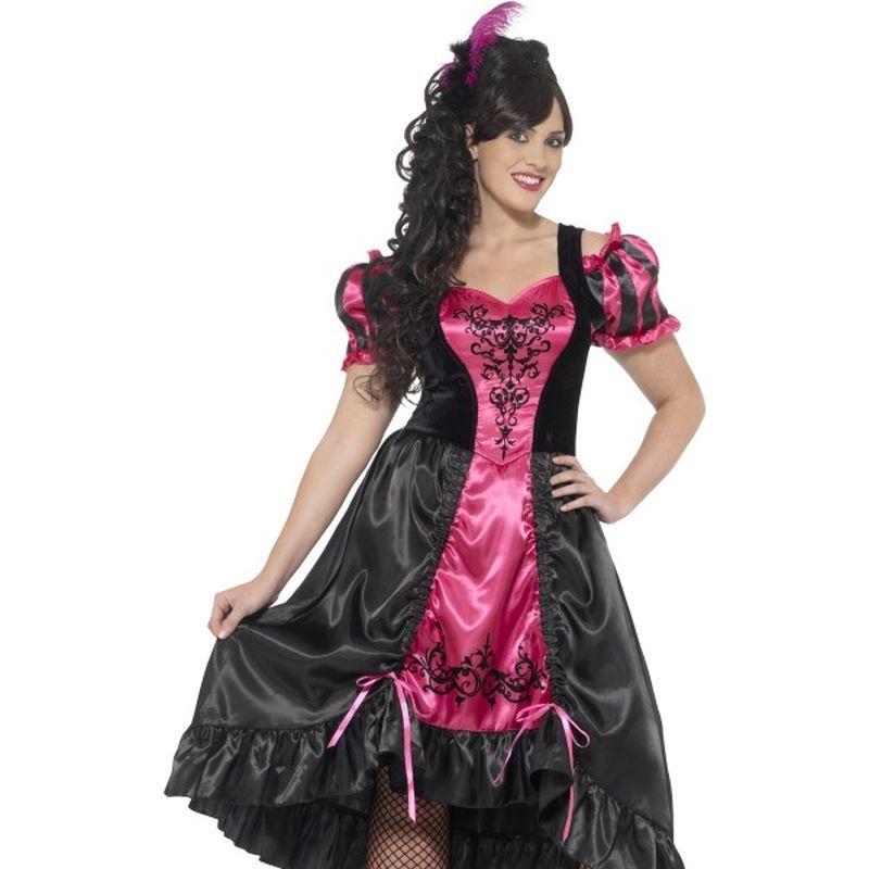 Curves Sassy Saloon Costume Adult Pink_1