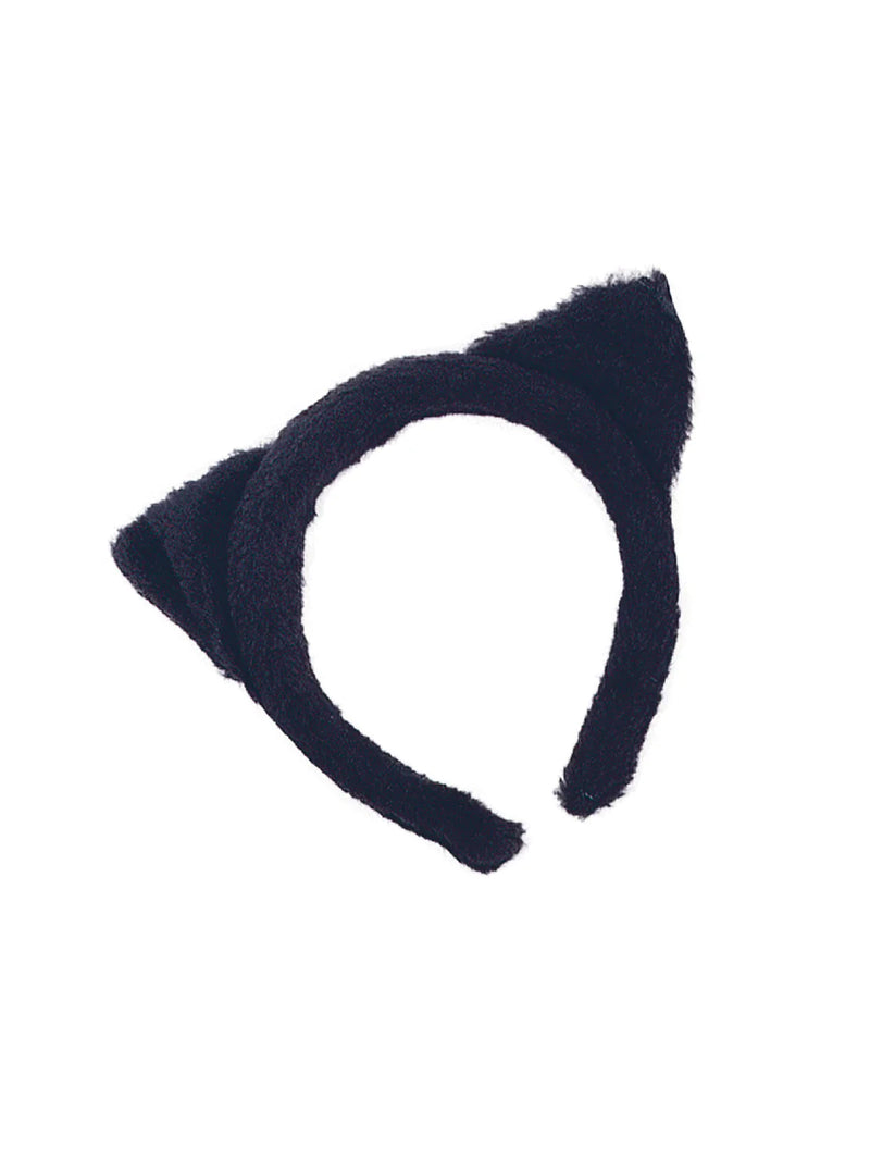 Cat Ears Black Fur Instant Disguise Unisex