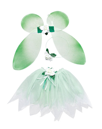 Girls Fairy Set Green Childs Instant Disguise Female Halloween Costume_1 DS088