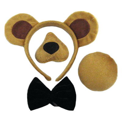 Bear Sets Ears Nose Tail + Bow Tie Instant Disguises Unisex_1 DS146