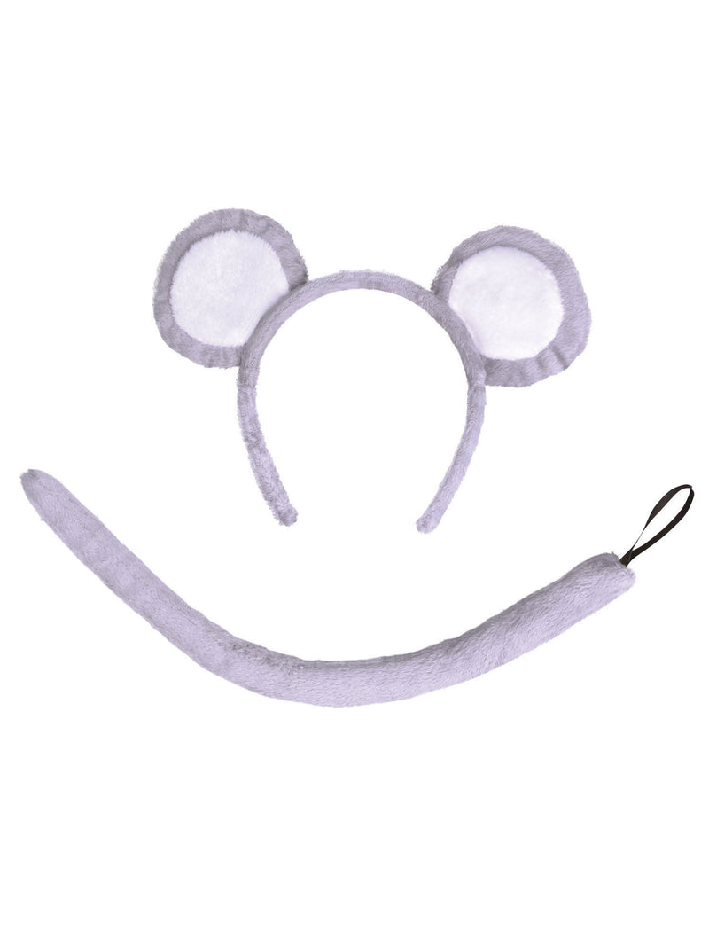 Mouse Set Grey Ears + Tail Kids Instant Disguise