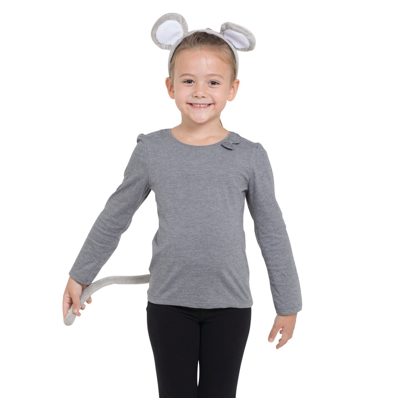 Mouse Set Grey Ears + Tail Instant Disguises Unisex_1 DS157