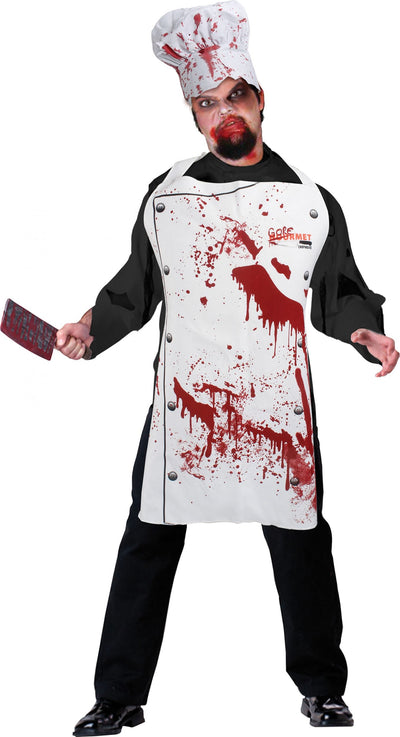 Mens Chef Set Bloody Apron + Hat Instant Disguises Male_1 DS164