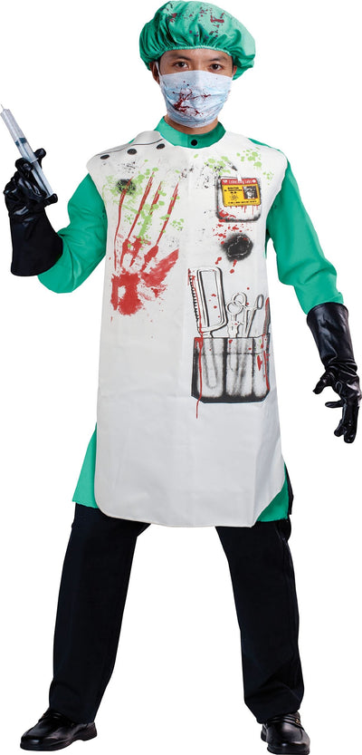 Mens Doctor Set Bloody Apron + Hat Instant Disguises Male_1 DS165