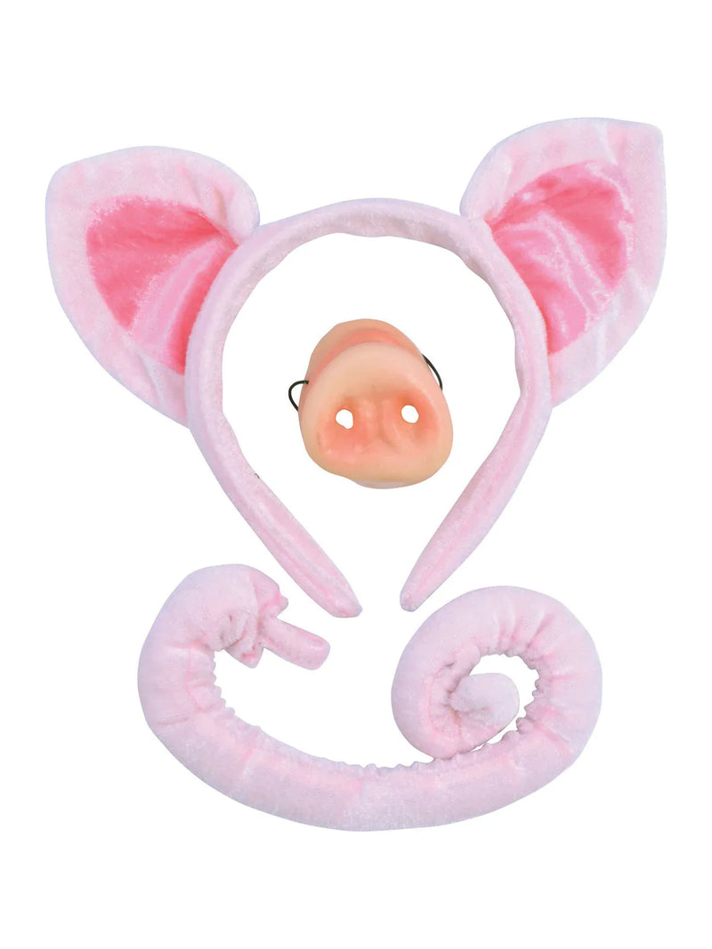 Pig Set Ears Tail + Nose Instant Disguises Unisex