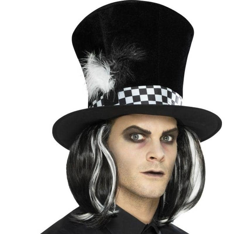 Dark Tea Party Top Hat Adult Black_1