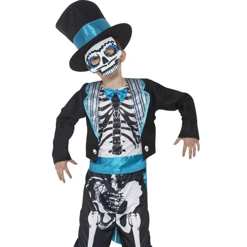 Day Of The Dead Groom Costume Kids Black_1