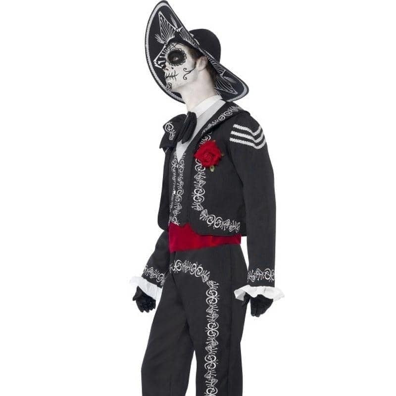 Day Of The Dead Senor Bones Costume Adult Black_3