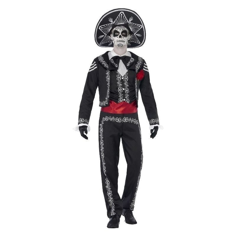 Day Of The Dead Senor Bones Costume Adult Black_4